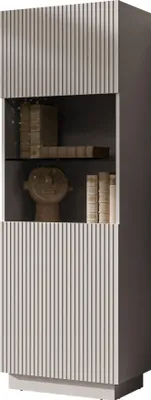 Produktbild von MIRJAN24 Hochvitrine Liverti 1D, Stilvoll Wohnzimmer, Vitrine mit eins Drehtüren (Farbe: Cashmere)