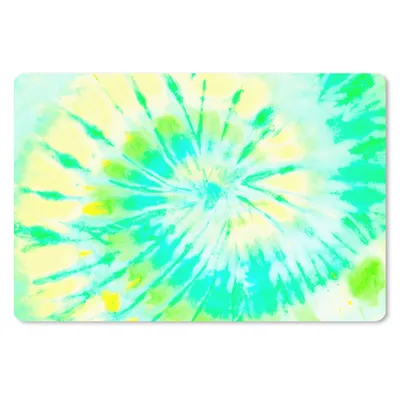 Produktbild von MuchoWow® Schreibtischunterlage Krawattenfärbung - Gelb - Grün 60x40 cm - XXL Mauspad - Großes Mauspad