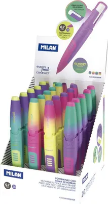 Obrázek produktu pro Milan 18502920SN, vícebarevná, plastová, černá, 2B, 0,7 mm, kulatá