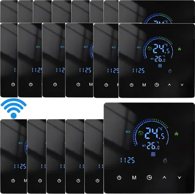 Obrázek produktu pro 20X WiFi termostat, digitální pokojový termostat s LCD displejem, nástěnný termostat 3A pro ohřev vody pod omítku, vnitřní teploměr pro podlahové vytápění, programovatelné dálkové ovládání s aplikací