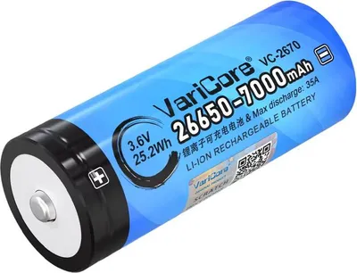 Produktbild von Akku Batterie Zelle VariCore VC-2670 Plus 26650 Li-Ion 3,7 V 7000 mAh