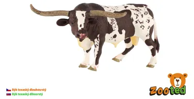 Produktbild von Texas-Longhorn-Rind, Zootechnik-Modell, Kunststoff, 15 cm