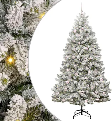 Zdjęcie produktu dla Sztuczne drzewko bożonarodzeniowe vidaXL, 210 cm, 300 diod LED, ciepła biel