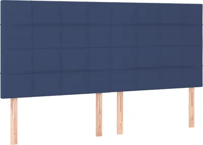 Produktbild von vidaXL Kopfteil Blau 180x5x118/128 cm Stoff