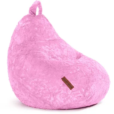 Produktbild von Green Bean Plüsch Sitzsack 60x45x45cm - Indoor Sitzkissen mit 120 Liter EPS-Perlen Füllung - Rosa
