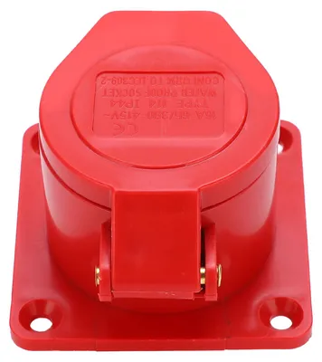 Image de Prise industrielle à 4 pôles, 3 phases, IP44, étanche, antidéflagrant, installation encastrée, 380–415 V, 3P+E