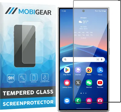 Produktbild von Mobigear Premium Samsung Galaxy S24 Ultra Panzerglas Gehärtetes Glas Displayschutz - Hüllenfreundlich