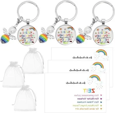 Immagine prodotto di Portachiavi con angelo custode, set da 3, regalo per insegnanti