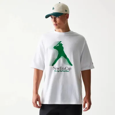 Produktbild von NEW ERA Baseball Player Graphic Oversized T-Shirt - Weiß Weiß M