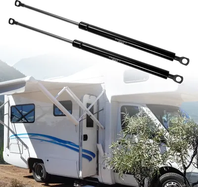 Image de 2 VšŠrins De Support De Levage De 17 Pouces 60Ibs/265N Noirs VšŠrins š€ Gaz Ressorts Amortisseurs Universels Pour Camping-Car Camion Bateau