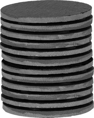 Produktbild von Argon Ta Linea Runde Schieferuntersetzer – 10 cm – 12 Stück