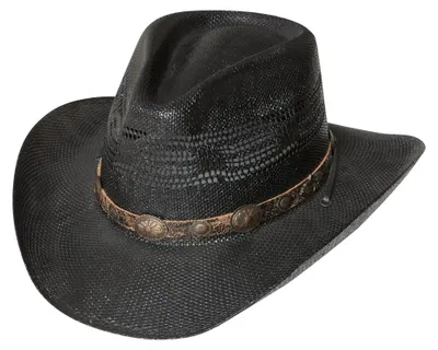 Stars & Stripes Stroh Westernhut Fresno in schwarz
