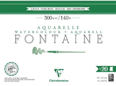 Productafbeelding van Clairefontaine 975506C, Schriftenblok met tekenpapier, 300 g/m², 20 vellen