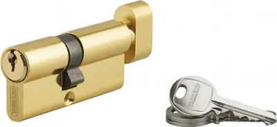 Image de Cylindre de serrure à bouton, 40Bx30mm, laiton, 3 clés - SP
