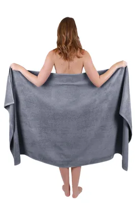 Produktbild von Betz Badetuch groß XXL Badetücher Saunatuch Dresden 100% Baumwolle Verschiedene Größen Farbe anthrazit Größe 100 cm x 180 cm