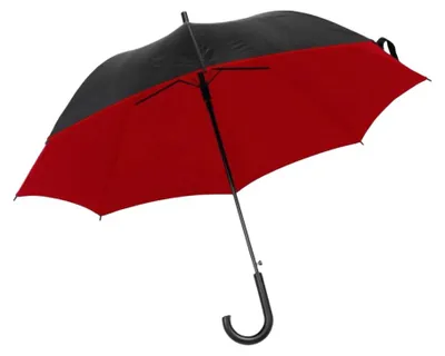 Produktbild von L-Merch - Stockschirm LT4541 (84,5 cm x 107 cm) (Schwarz/Rot)