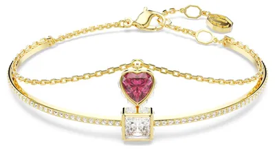 Produktbild von SWAROVSKI Damen Armreif Rot Zirkonia Goldlegierungsschicht CHROMA 5683835