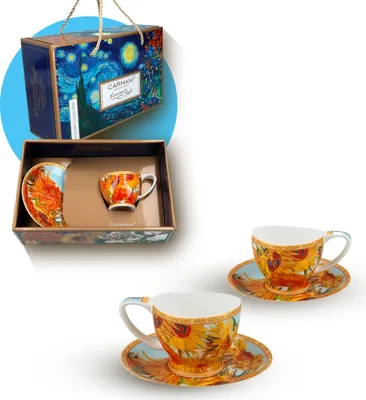 Produktbild von Carmani - Sonnenblume Vanessa Espressotasse - Kaffeetassen - Kaffeetassen mit Untertasse - Geschenkidee