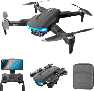 Produktbild von ZELURXX GPS Drohne, Bürstenlose, 6K HD Kamera, Intelligenter Rückgabe, Intelligente Verfolgung, maßgeschneiderte Routen, 21 x 19,5 x 5 cm, Schwarz