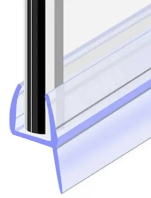 Imagen del producto de Junta de sellado de 200 cm, para puertas de vidrio de 10 mm, perfil de sellado para ducha resistente al agua
