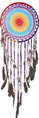 Produktbild von Traumfänger - Regenbogen 42 cm, Mehrfarbig, Traumfänger, Mobiles