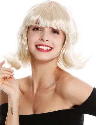 Produktbild von WIG ME UP Perücke Longbob Kurz Blond Wellig 90793-ZA83