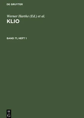 Produktbild von Klio. Band 71, Heft 1