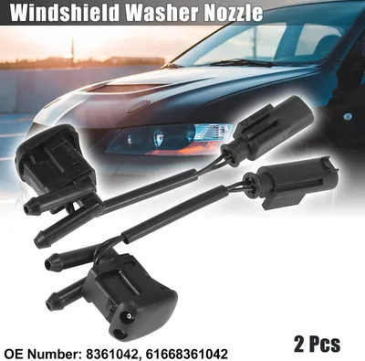 Image de 2pcs Buse de Lave-Glace 61668361042 Jet de Pulvérisateur d'Essuie-Glace Gicleur de Pare-Brise pour BMW E39 1997-2003