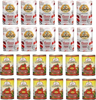 Produktbild von Testpaket Caputo Cuoco Pizzamehl Mehl ( 10 x 1Kg ) + Zia Rosa DOP Pomodoro San Marzano Tomate dosen ( 12 x 400g )