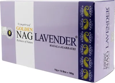 Produktbild von Golden Nag Räucherstäbchen Lavendel Lavender 12x15g Duftmischung