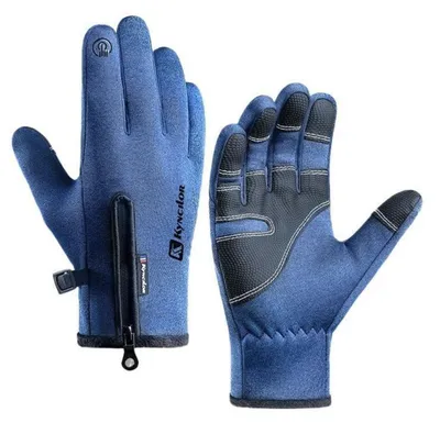Immagine prodotto di Guanti invernali da uomo e da donna, termici, antivento, blu, taglia S