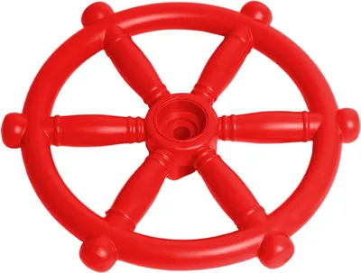 Productafbeelding van Stuurwiel Schip - Speelgoed Stuur - Buiten Spelen - Beweegbaar Na Montage - 305 cm - Rood