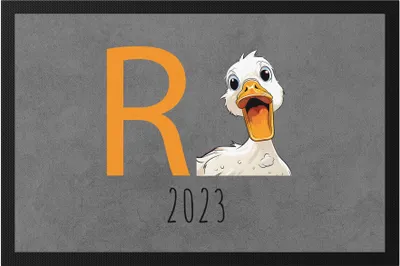Produktbild von R Ente 2023 Fußmatte Rente Geschenk Ruhestand Humor Wortwitz