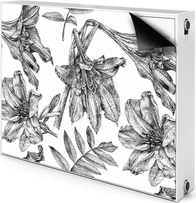 Produktbild von Magnet Radiator Magnet Mat Heizkörper Heizung Verkleidung Abdeckung 80x60 cm  - Lilie