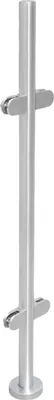 Produktbild von Mittelpfosten, 316 Edelstahl, Bürstenschliff, modernes Design, Silber