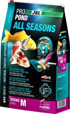 Produktbild von JBL ProPond Master All Seasons M Ganzjahresfutter für Koi und Teichfische 500 g