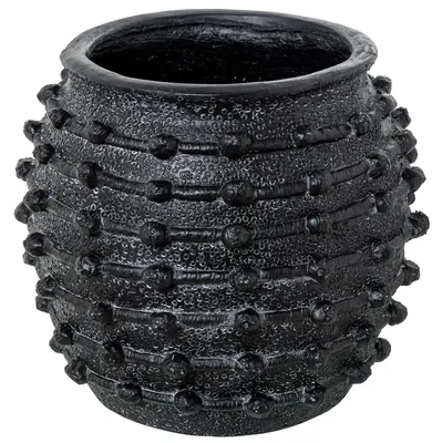 Produktbild von Runde Keramikvase, Schwarz, 37 x 37 x 37 cm