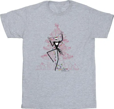 Produktbild von Disney - "The Nightmare Before Christmas" T-Shirt für Herren BI51527 (L) (Grau)