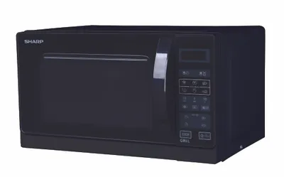 Produktbild von Sharp R642BKW Mikrowelle mit Grill 20 L 800 W Grill 1000 W 11 Leistungsstufen 8 Automatikprogramme Auftaufunktion Digitaldisplay Schwarz