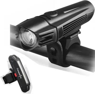 Productafbeelding van USB oplaadbare fietslicht voor en achter, LED-fietslicht voor 2200 mah, waterdicht en licht