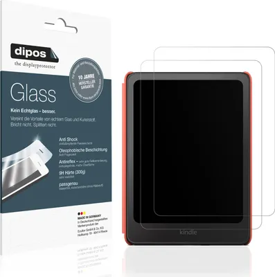 Produktbild von 2x Schutzfolie für Amazon Kindle Colorsoft Kids matt - Anti-Shock 9H Folie dipos Glass Kunststoffglas