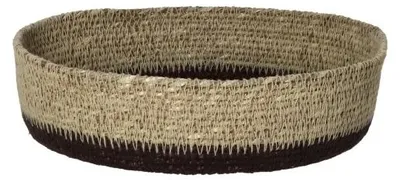Produktbild von Pomax Quadri Brotkorb aus Seegras, Schokoladenbraun, Ø 20 x H 5,5 cm