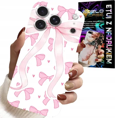 Produktbild von Etui Do Iphone 17 Pro Max - Różowe Wstazki Wstązka Modne Wzory Case