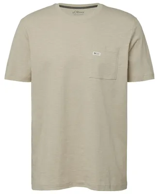 Produktbild von s.Oliver Übergrößen Basic-T-Shirt Brusttasche beige