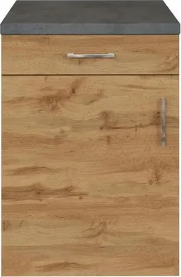 Produktbild von Küchenschrank Sorrella 50cm 1 Tür und 1 Schublade - Eiche/Beton