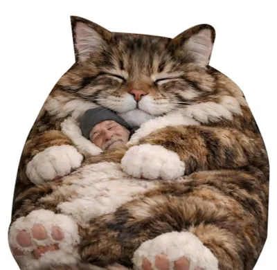 Produktbild von Plüsch-Schlafsack für Erwachsene, Katzen-, Frosch-, Hai-, Schlangen- und Kaninchenmotive, Schlafsack für Zuhause und Reisen bei kaltem Wetter, Plüschtier-Schlafmatte für Männer und Frauen