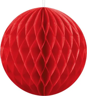 Zdjęcie produktu dla Kula bibułowa, czerwony, 10cm