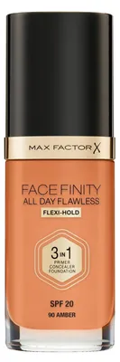 Obrázok produktu pre Max Factor FACEFINITY ALL DAY FLAWLESS 3 v 1, pumpa, krém, matujúci, odtieň: AMBER, matný