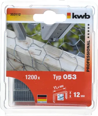 Image de Agrafes KWB, largeur 11,4 mm, fil fin, acier