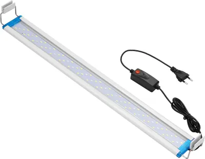 Produktbild von Ultraflache LED-Aquariumleuchte, LED-Streifen-Aquarium mit 3 einstellbaren Lichtmodi, Fischtank-Dekoration (Blau, Weiß, Rot), 28 cm, 12 W